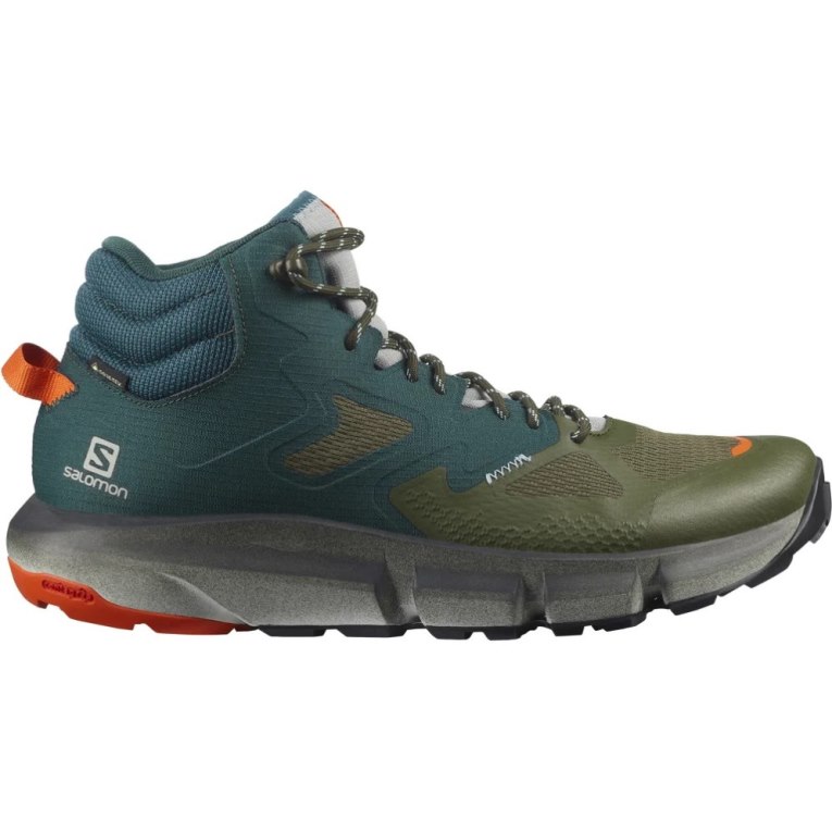 Botas Montaña Salomon Predict Hike Mid GTX Hombre Verdes Verde Oliva | MX GEOQ457